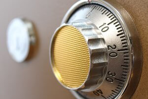 Safe front close up
